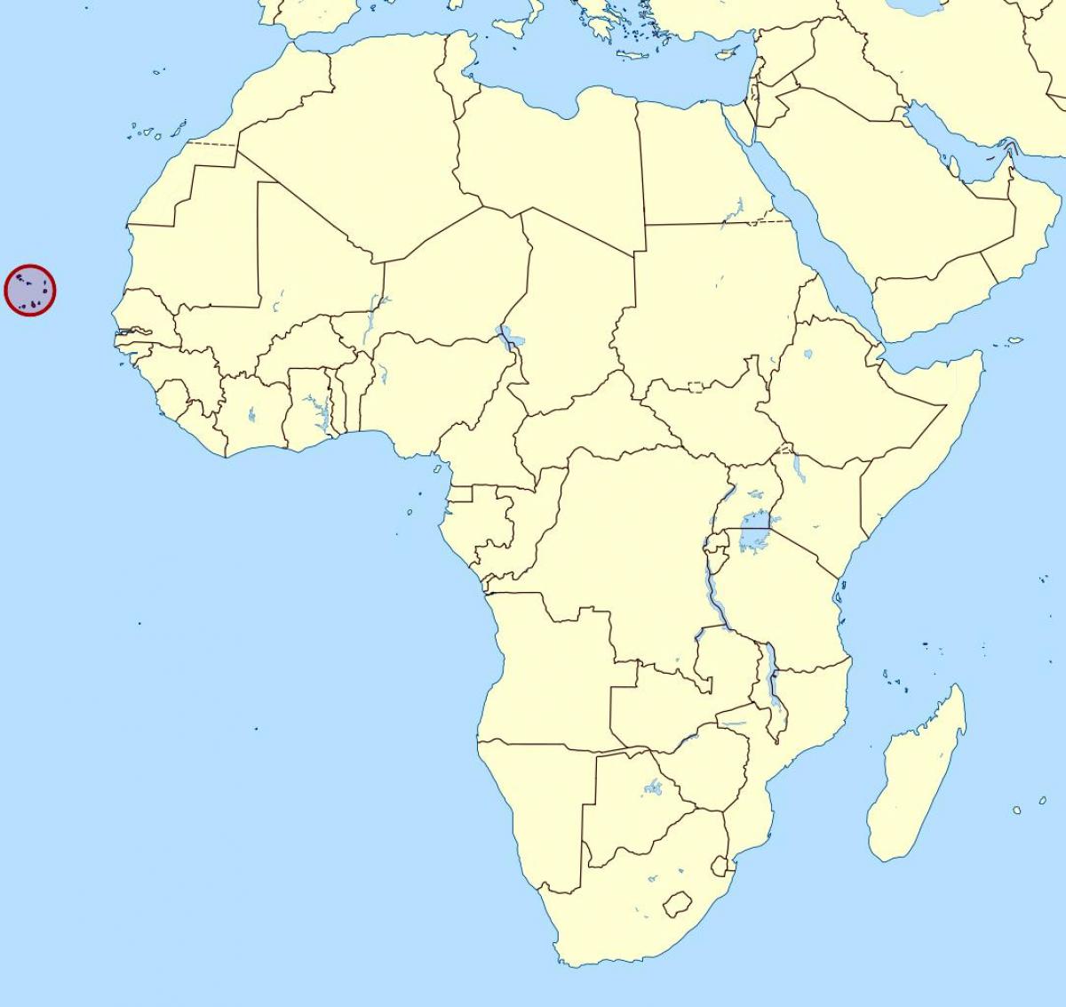 mapa republiki Zielonego Przylądka lokalizacja na mapie 