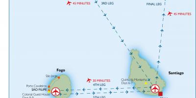 Lotniska mapie wyspy Zielonego Przylądka 