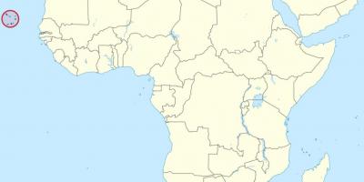 Wyspy zielonego Przylądka na mapie Afryki